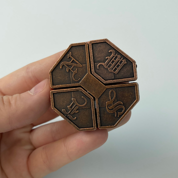 Бронзова головоломка Восьмикутник octagon фото